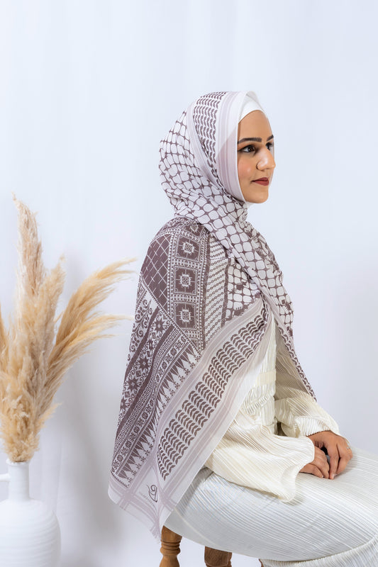 PALESTINE HIJAB - IN TAUPE